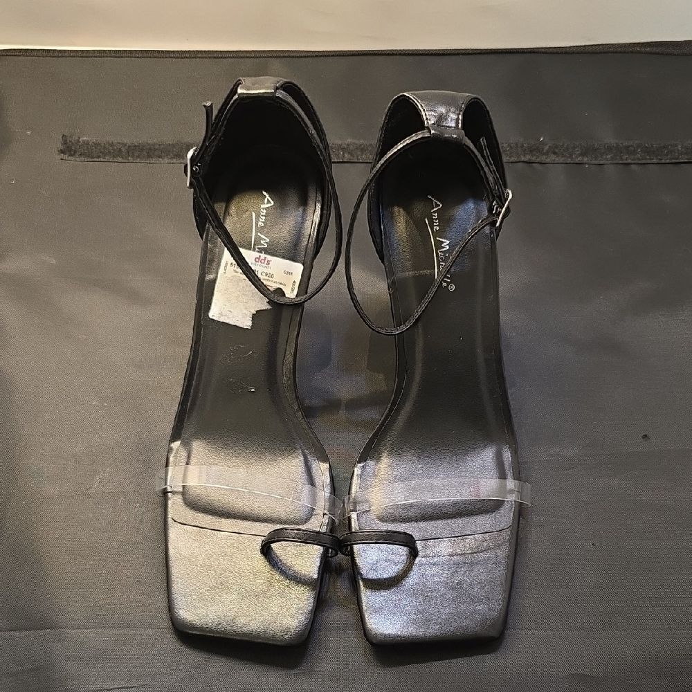 BRAND NEW ANNE MICHELLE CLEAR STRAP HEEL SANDALS